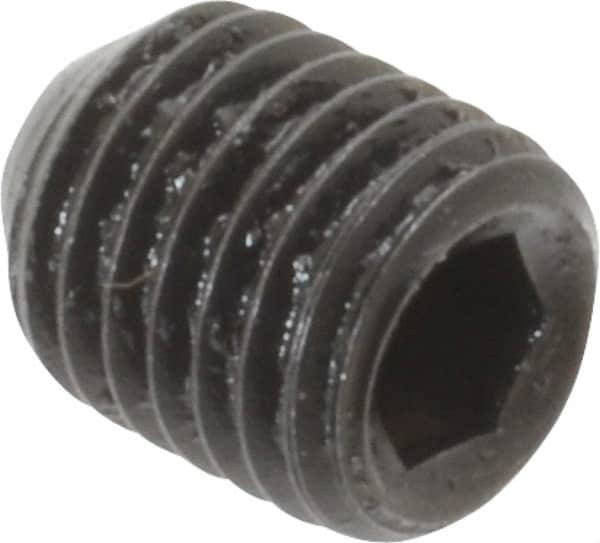 Holo-Krome - 5/16-24 UNF, 3/8" OAL, Cup Point Set Screw - Grade 8 Alloy Steel, 5/32" Key - Benchmark Tooling