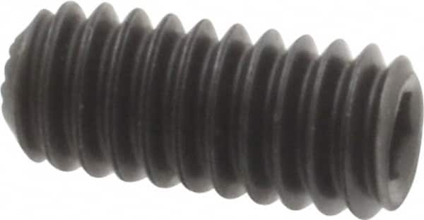 Holo-Krome - #8-32 UNC, 3/8" OAL, Internal Knurl Point Set Screw - Grade 8 Alloy Steel, 5/64" Key - Benchmark Tooling