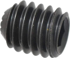 Holo-Krome - 5/16-18 UNC, 3/8" OAL, Internal Knurl Point Set Screw - Grade 8 Alloy Steel, 5/32" Key - Benchmark Tooling