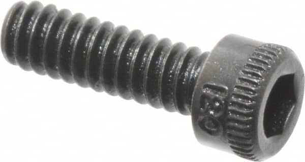 Made in USA - #4-40 UNC Hex Socket Drive, Socket Cap Screw - Alloy Steel, Black Oxide Finish, Fully Threaded, 3/8" Length Under Head - Benchmark Tooling