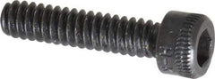 Made in USA - #4-40 UNC Hex Socket Drive, Socket Cap Screw - Alloy Steel, Black Oxide Finish, Fully Threaded, 1/2" Length Under Head - Benchmark Tooling