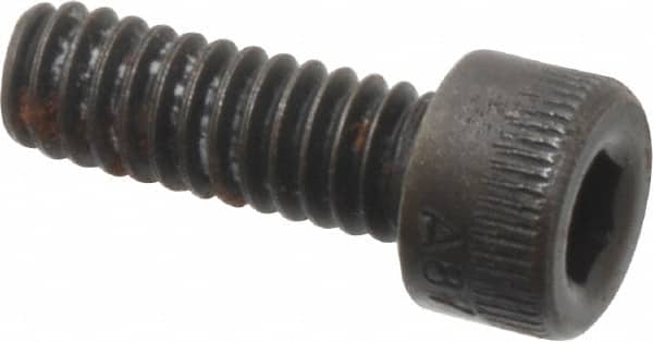 Made in USA - #5-40 UNC Hex Socket Drive, Socket Cap Screw - Alloy Steel, Black Oxide Finish, Fully Threaded, 3/8" Length Under Head - Benchmark Tooling