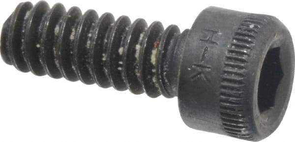 Made in USA - #6-32 UNC Hex Socket Drive, Socket Cap Screw - Alloy Steel, Black Oxide Finish, Fully Threaded, 3/8" Length Under Head - Benchmark Tooling