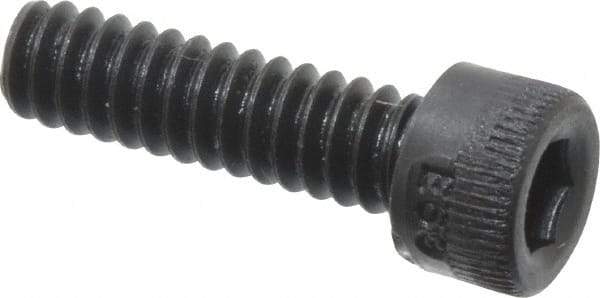 Made in USA - #6-32 UNC Hex Socket Drive, Socket Cap Screw - Alloy Steel, Black Oxide Finish, Fully Threaded, 1/2" Length Under Head - Benchmark Tooling