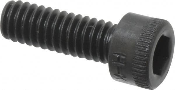 Made in USA - #8-32 UNC Hex Socket Drive, Socket Cap Screw - Alloy Steel, Black Oxide Finish, Fully Threaded, 1/2" Length Under Head - Benchmark Tooling