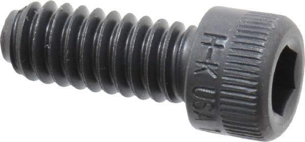 Made in USA - 1/4-20 UNC Hex Socket Drive, Socket Cap Screw - Alloy Steel, Black Oxide Finish, Fully Threaded, 5/8" Length Under Head - Benchmark Tooling