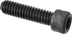 Made in USA - 1/4-20 UNC Hex Socket Drive, Socket Cap Screw - Alloy Steel, Black Oxide Finish, Fully Threaded, 1" Length Under Head - Benchmark Tooling