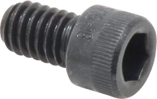 Made in USA - 5/16-18 UNC Hex Socket Drive, Socket Cap Screw - Alloy Steel, Black Oxide Finish, Fully Threaded, 1/2" Length Under Head - Benchmark Tooling