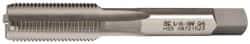 OSG - 9/16-18 UNF 4 Flute Bright Finish High Speed Steel Straight Flute Standard Hand Tap - Bottoming, Right Hand Thread, 3-19/32" OAL, 1-21/32" Thread Length, H5 Limit, Oversize - Exact Industrial Supply