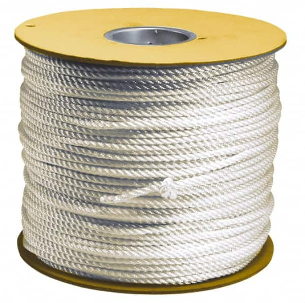 Value Collection - 200' Max Length Nylon Solid Braid Rope - 1/4" Diam, 135 Lb Capacity - Benchmark Tooling