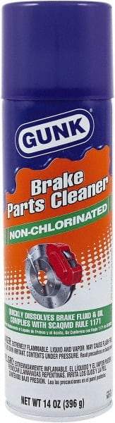 Gunk - Nonchlorinated Brake Parts Cleaner - 14 oz Aerosol Can - Benchmark Tooling