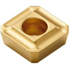 Seco - SPMX1504 75 Grade F40M Carbide Milling Insert - TiAlN/TiN Finish, 0.187" Thick, 0.263" Inscribed Circle, 0.008" Corner Radius - Benchmark Tooling