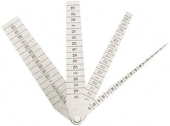 SPI - 1/16 to 1-1/16 Inch Measurement, 4 Leaf Taper Gage - 5-1/4 Inch Long x 1 Inch Wide, 1/64 Inch Graduation - Benchmark Tooling