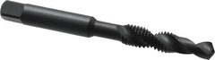 DORMER - 3/8-16 UNC, 104mm OAL, 0.315" Drill Diam x 19mm Drill Length, Combination Drill & Tap - 2 Flutes, 23mm Thread Length, High Speed Steel, Oxide Finish, 2B - Exact Industrial Supply