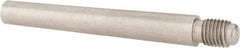 Value Collection - Size 6, 0.339" Large End Diam, Passivated Stainless Steel 5/16-24 Threaded Taper Pin - Grade 303, 18-8, 2-1/2 Pin Length - Benchmark Tooling