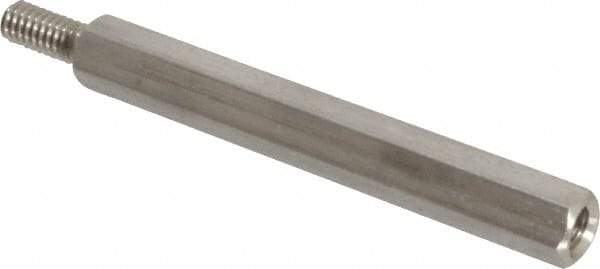 Electro Hardware - #8-32, 2-3/8" OAL, 1/4" Across Flats, Stainless Steel Hex Male/Female Circuit Board Standoffs - 7/16" Thread Depth, 2" Body Length, Bright Finish - Benchmark Tooling