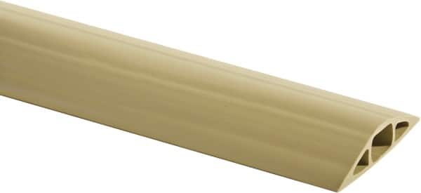 Hubbell Wiring Device-Kellems - 1 Channel, 10 Ft Long, 7.9mm Max Compatible Cable Diam, Beige PVC On Floor Cable Cover - 2-3/4" Overall Width x 13.5mm Overall Height, 15.2mm Channel Width x 7.9mm Channel Height - Benchmark Tooling