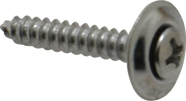 Value Collection - #8 Sems Oval Head Phillips Sheet Metal Screw - Steel, 1" OAL, Grade 2 - Benchmark Tooling
