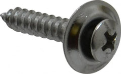 Value Collection - #10 Sems Oval Head Phillips Sheet Metal Screw - Steel, 1" OAL, Grade 2 - Benchmark Tooling