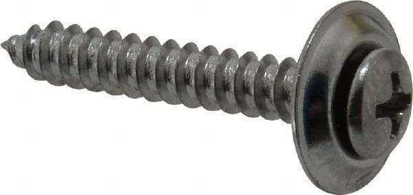 Value Collection - #10 Sems Oval Head Phillips Sheet Metal Screw - Steel, 1-1/4" OAL, Grade 2 - Benchmark Tooling