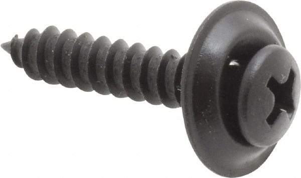 Value Collection - #10 Sems Oval Head Phillips Sheet Metal Screw - Steel, 1" OAL, Grade 2 - Benchmark Tooling