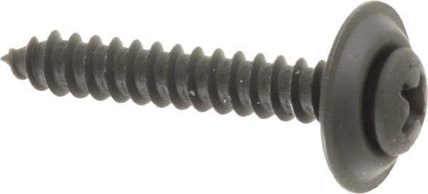 Value Collection - #10 Sems Oval Head Phillips Sheet Metal Screw - Steel, 1-1/4" OAL, Grade 2 - Benchmark Tooling