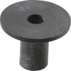 Au-Ve-Co Products - #8-32, 3/4" Diam x 0.062" Thick Flange, Rubber Insulated Rivet Nut - UNC Thread, Neoprene, 1/2" Long x 5/16" Body Diam, 0.575" OAL - Benchmark Tooling