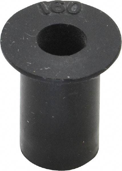 Au-Ve-Co Products - #10-32, 0.562" Diam x 0.04" Thick Flange, Rubber Insulated Rivet Nut - UNF Thread, Neoprene, 5/8" Long x 0.377" Body Diam, 0.665" OAL - Benchmark Tooling