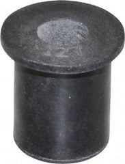 Au-Ve-Co Products - M6x1.00, 0.63" Diam x 0.051" Thick Flange, Rubber Insulated Rivet Nut - Metric Coarse Thread, Neoprene, 0.579" Long x 1/2" Body Diam, 0.63" OAL - Benchmark Tooling