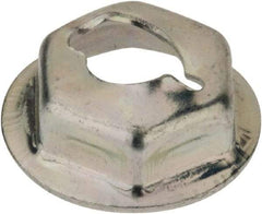 Au-Ve-Co Products - 3/16" Hole Diam, 1/2" OD, 3/8" Width Across Flats Washer Lock Nut - Zinc-Plated Spring Steel, For Use with Non Threaded Fasteners - Benchmark Tooling