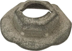 Value Collection - 5/16" Hole Diam, 7/8" OD, 1/2" Width Across Flats Washer Lock Nut - Zinc-Plated Spring Steel, For Use with Non Threaded Fasteners - Benchmark Tooling