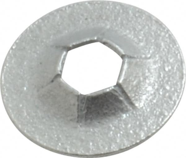 Value Collection - 3/8" OD, Spring Steel Push Nut - Zinc-Plated, 1/8" Shaft Diam - Benchmark Tooling