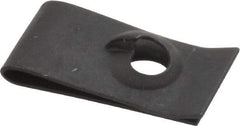 Value Collection - #10 Screw, 0.015 to 0.06" Thick, Spring Steel Extruded Tapped Hole U Nut - 15/32" Center Edge, Black Phosphate Finish - Benchmark Tooling