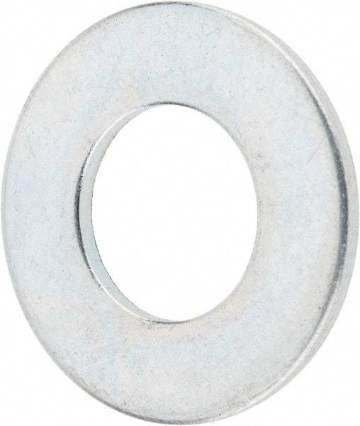 Value Collection - 3/8" Screw, Steel SAE Flat Washer - 13/32" ID x 13/16" OD, 1/16" Thick, Zinc-Plated Finish - Benchmark Tooling