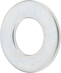 Value Collection - 3/8" Screw, Steel SAE Flat Washer - 13/32" ID x 13/16" OD, 1/16" Thick, Zinc-Plated Finish - Benchmark Tooling
