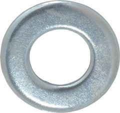 Value Collection - 7/16" Screw, Steel SAE Flat Washer - 15/32" ID x 59/64" OD, 1/16" Thick, Zinc-Plated Finish - Benchmark Tooling