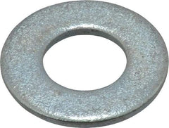 Value Collection - 1/2" Screw, Steel SAE Flat Washer - 17/32" ID x 1-1/16" OD, 3/32" Thick, Zinc-Plated Finish - Benchmark Tooling