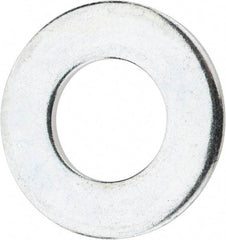 Value Collection - 9/16" Screw, Steel SAE Flat Washer - 19/32" ID x 1-3/16" OD, 3/32" Thick, Zinc-Plated Finish - Benchmark Tooling