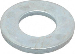 Value Collection - 5/8" Screw, Steel SAE Flat Washer - 21/32" ID x 1-5/16" OD, 3/32" Thick, Zinc-Plated Finish - Benchmark Tooling