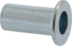 Value Collection - #10-24, 0.01 to 0.08" Grip, Steel Standard Rivet Nut - Drill Size Letter F, Flat Head - Benchmark Tooling