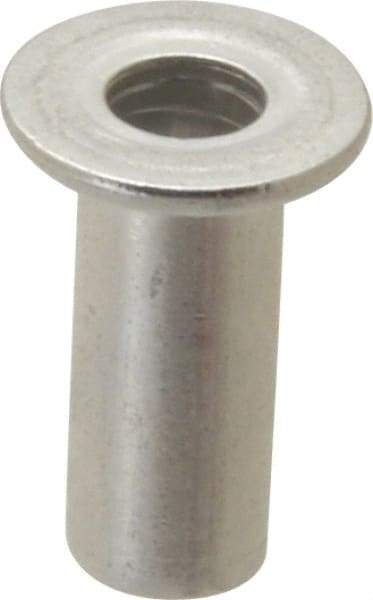 Value Collection - #6-32, 0.01 to 0.08" Grip, #12, Aluminum Standard Rivet Nut - Flat Head - Benchmark Tooling