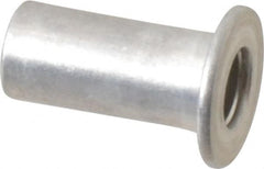 Value Collection - #10-24, 0.01 to 0.08" Grip, Aluminum Standard Rivet Nut - Drill Size Letter F, Flat Head - Benchmark Tooling