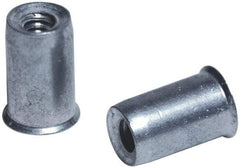 Marson - #6-32, 3/8" OAL, Thread-Sert Threaded Insert - 0.221" Hole Diam, 1/4" Head Diam, Steel - Benchmark Tooling