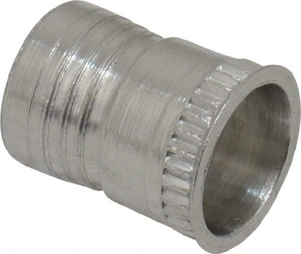 Marson - #10-32, 3/8" OAL, Thread-Sert Threaded Insert - 0.281" Hole Diam, 0.314" Head Diam, Aluminum - Benchmark Tooling