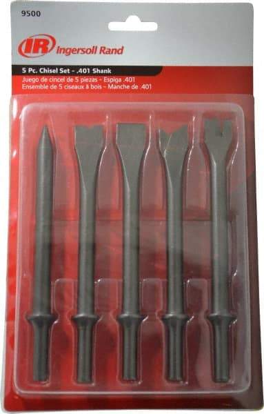 Ingersoll-Rand - 7" OAL, 0.78" Shank Diam, Chisel Set - Round Shank, Steel - Benchmark Tooling