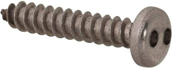 Made in USA - #6 Pan Head Spanner Sheet Metal Screw - Stainless Steel, 3/4" Length Under Head, Grade 18-8 - Benchmark Tooling