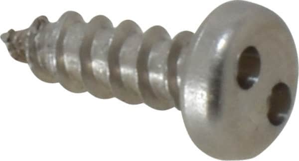Made in USA - #8 Pan Head Spanner Sheet Metal Screw - Stainless Steel, 1/2" Length Under Head, Grade 18-8 - Benchmark Tooling