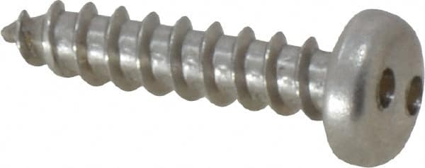 Made in USA - #8 Pan Head Spanner Sheet Metal Screw - Stainless Steel, 3/4" Length Under Head, Grade 18-8 - Benchmark Tooling
