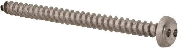 Made in USA - #8 Pan Head Spanner Sheet Metal Screw - Stainless Steel, 2" Length Under Head, Grade 18-8 - Benchmark Tooling