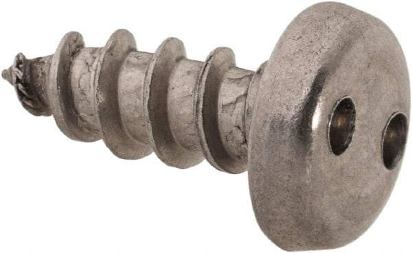 Made in USA - #10 Pan Head Spanner Sheet Metal Screw - Stainless Steel, 1/2" Length Under Head, Grade 18-8 - Benchmark Tooling